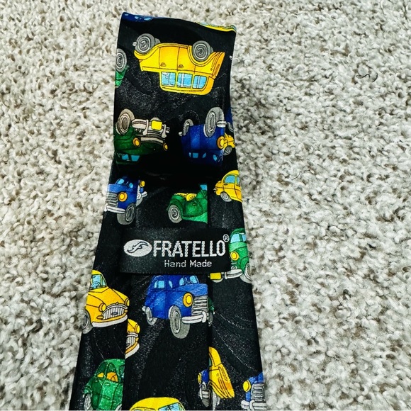 Vintage Car Men’s Formal Career Handmade Tie - Picture 2 of 4